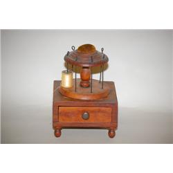 19TH CENT. DRAWERED SEWING CADDY - MIXED WOODS TABLE TOP SEW