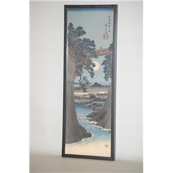 JAPANESE DIPTYCH WOODBLOCK PRINT - VERTICAL JAPANESE WOODBLO