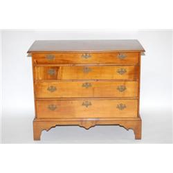 NEW ENGLAND CHIPPENDALE CHEST - BIRCH CHEST W/ 4 GRADUATED D