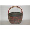 Image 1 : 19TH CENT. PAINTED GATHERING SPLINT BASKET - 12 3/4" PAINT D
