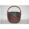 Image 2 : 19TH CENT. PAINTED GATHERING SPLINT BASKET - 12 3/4" PAINT D