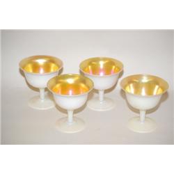 (4) STEUBEN CALCITE SHERBETS - (4) 3 5/8" CALCITE SHERBETS W