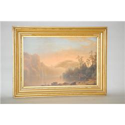 19TH CENT. PRANG WESTERN LANDSCAPE CHROMO - L. PRANG & CO. C
