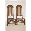 Image 1 : PR. FLEMISH CARVED WILLIAM & MARY STYLE HIGH BACK CANED CHAI