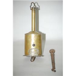 19TH CENT. BRASS CLOCK JACK - ENGLISH BRASS CLOCKWORK ROASTI