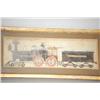 Image 2 : 19TH CENT. PENCIL & WATERCOLOR PAINTING OF LOCOMOTIVE- FOLKY