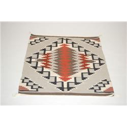 20TH CENT. NAVAJO WEAVING - STEPPED SERAPI DESIGN W/ 7 COLOR