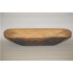 23" NEW ENGLAND PAINTED TRENCHER - 19TH CENT. MAPLE TRENCHER