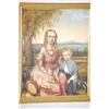 Image 2 : 19TH CENT. WATERCOLOR PORTRAIT PAINTING OF THE DAUGHTER & SO