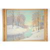 Image 2 : DONALD COTTRELL OIL PAINTING - O/C WINTER LANDSCAPE W/ STREA