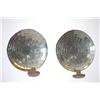 Image 1 : PR. 19TH CENT. MIRRORED BACK WALL SCONCES - (2) ROUND TIN MI