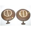 Image 2 : PR. 19TH CENT. MIRRORED BACK WALL SCONCES - (2) ROUND TIN MI