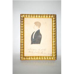 19TH CENT. MINIATURE WATERCOLOR PAINTING - PORTRAIT OF YOUNG