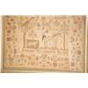 Image 3 : 18TH CENT. NEEDLEWORK SAMPLER PICTURE DEPICTING ANIMALS IN A