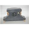 Image 3 : 19TH CENT. BLACK SLATE MANTLE CLOCK - VICTORIAN FRENCH BLACK
