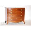 Image 1 : HEPPLEWHITE INLAID BOWFRONT CHEST - MAHOGANY CHEST W/ 4 GRAD