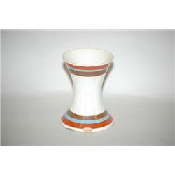 ENGINE TURNED MOCHAWARE SPILL HOLDER - 4" PEARLWARE MOCHA SP