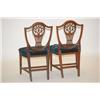 Image 2 : PR. NEW ENGLAND HEPPLEWHITE CARVED CHAIRS - (2) MAHOGANY SHI