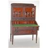 Image 2 : NEW ENGLAND SHERATON SECRETARY DESK - MAHOGANY DESK W/ DIAMO
