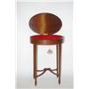 Image 3 : HEPPLEWHITE SEWING STAND - MAHOGANY STAND W/ MOLDED OVAL TOP