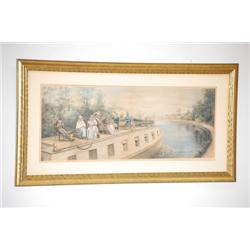 C. KLACKNER COLORED PRINT DEPICTING E.L. HENRY PAINTING OF A