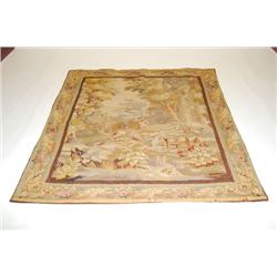 18TH CENT. WOVEN LANDSCAPE TAPESTRY - BRUSSEL OR FRENCH ABUS