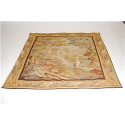 18TH CENT. WOVEN LANDSCAPE TAPESTRY - BRUSSELS OR FRENCH AUB