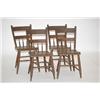 Image 1 : (4) GRAIN PAINTED WINDSOR CHAIRS - SET (4) 19TH CENT. HALF S