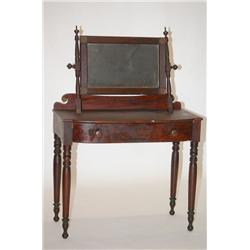 NEW ENGLAND SHERATON DRESSING TABLE - MAHOGANY SWELL FRONT 1