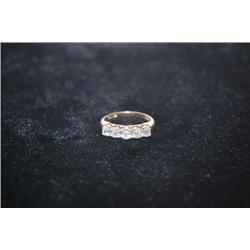 LADIES 14K YELLOW GOLD DIAMOND BAND - LADIES 14K YELLOW GOLD