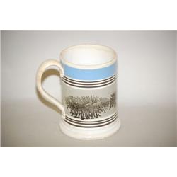 SEAWEED MOCHAWARE TANKARD-5" PEARLWARE MOCHA TANKARD W/ A WI