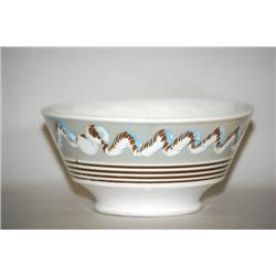 EARTHWORM MOCHAWARE BOWL - 6 3/8" PEARLWARE MOCHA BOWL W/ WI