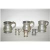 Image 2 : (6) MISC. PEWTER MEASURES - (6) 19TH CENT. ENGLISH BELLIED P
