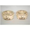Image 1 : (2) DECORATED CREAMWARE COVERED BOXES - PR. ROUND CREAMWARE 