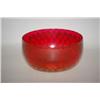 Image 2 : 4 3/4" AMBERINA ART GLASS FINGER BOWL - DIAMOND QUILTED PATT