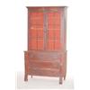 Image 1 : NEW ENGLAND EMPIRE BUREAU BOOKCASE-MAHOGANIZED COUNTRY PINE 