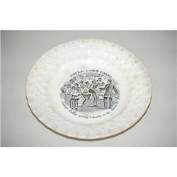 7 3/4" STAFFORDSHIRE TRANSFER CHILDS PLATE - STAFFORDSHIRE B