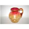 Image 1 : 4 3/4" AMBERINA ART GLASS PITCHER-INVERTED THUMBPRINT PATTER