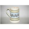 Image 1 : TRAILING LINES MOCHAWARE TANKARD - 6" BANDED CREAMWARE MOCHA