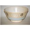 Image 1 : GRAPHIC DECORATED MOCHAWARE BOWL - 7 3/4" BANDED CREAMWARE B