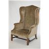 Image 1 : OLD CHIPPENDALE STYLE HIGH BACK WING CHAIR - MAHOGANY HIGH B