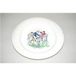 8 1/8" STAFFORDSHIRE TRANSFER CHILDS ABC PLATE - STAFFORDSHI