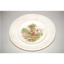 7 1/2" STAFFORDSHIRE TRANSFER CHILDS PLATE - STAFFORDSHIRE T