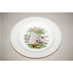 7 1/8" STAFFORDSHIRE TRANSFER CHILDS ABC PLATE - STAFFORDSHI