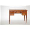 Image 1 : HEPPLEWHITE STYLE WRITING DESK - MAHOGANY DESK W/ 2 BANKS OF