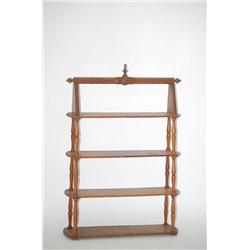 VICTORIAN WALNUT MULTI-TIER HANGING SHELF - 19TH CENT. VICTO