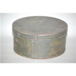 PAINTED WOODEN PANTRY BOX - ROUND LAP BANDED WOODEN PANTRY B