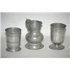 Image 1 : (3) PCS. 19TH CENT. ENGLISH PEWTER: (1) PEWTER 1/2 PINT HAND