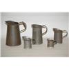 Image 2 : (5) TIN HANDLED MEASURES - GRADUATED SET OF (5) TIN HANDLED 