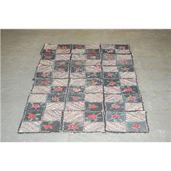 (18) FOLK ART HOOKED RUG PANELS - 19TH-EARLY 20TH CENT. HOOK